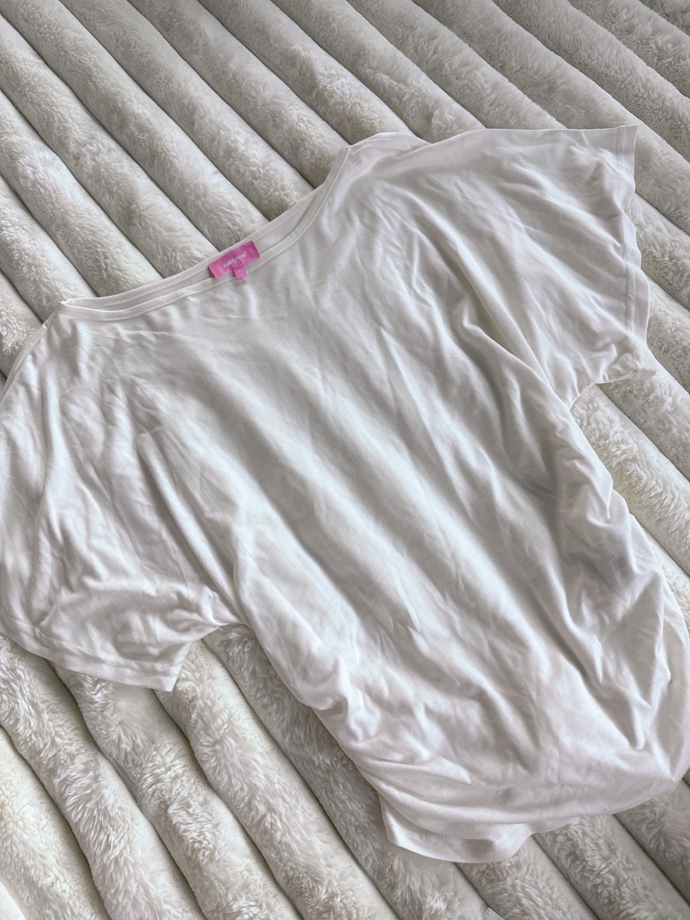 Edikted Abriana Ruched Waist Top White L - Picture 2 of 4